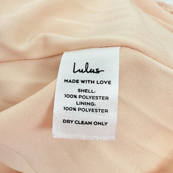 Lulus‎ Bridesmaid Maxi Dress Size 2X Blush Pink Thoughts of Hue Surplice Chiffon - Picture 11 of 16